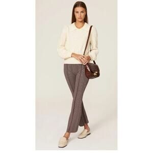Rent the runway xs white pullover LK Bennett ribbed Jean sweater ivory preppy